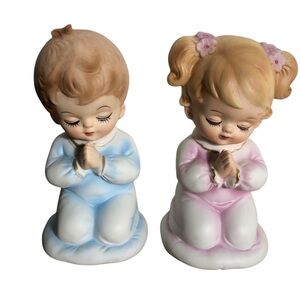 Vintage Lefton Japan ceramic paring boy/girl 6.5 inch figurines